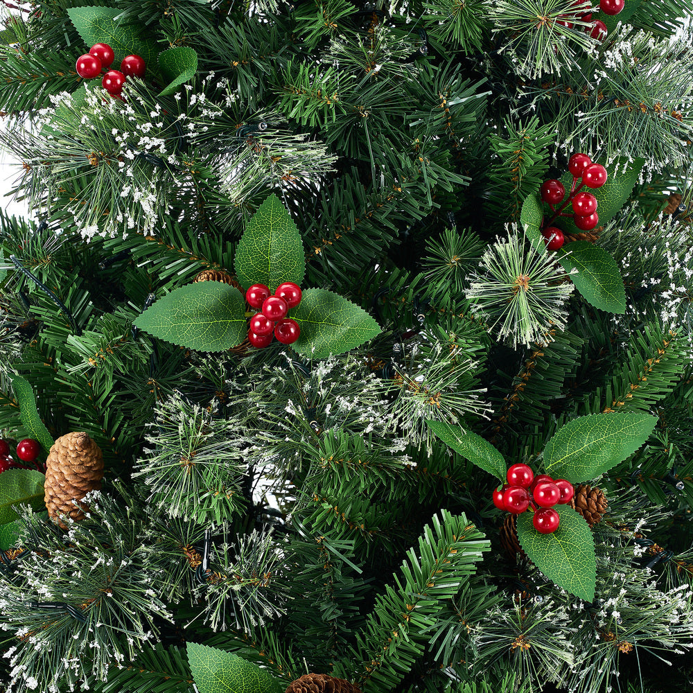 LED Christmas Tree 2.1M 7FT with Lights Ornaments Green