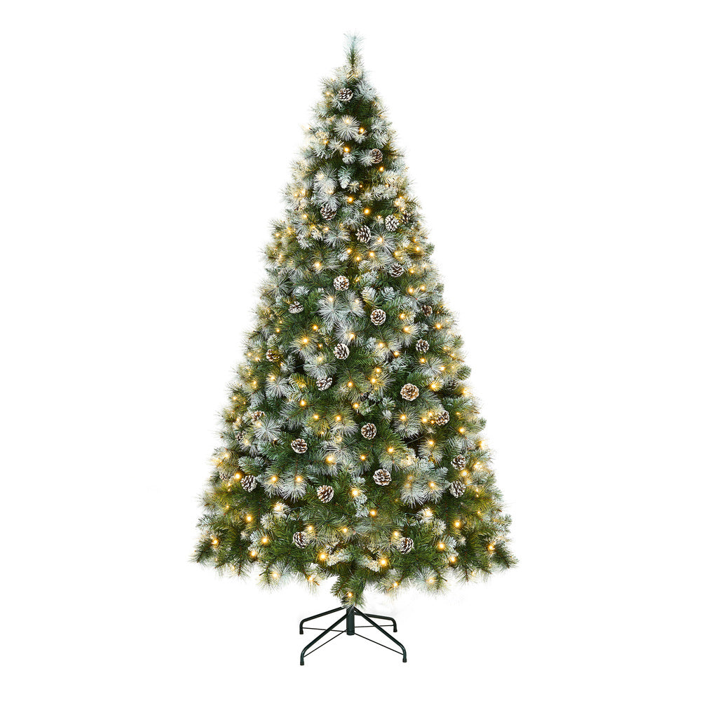 LED Christmas Tree 1.8M 6FT Pre-lit Light 8 Flash Modes Pine Cones