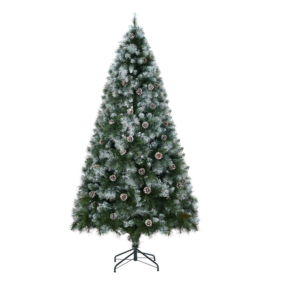 LED Christmas Tree 2.1M 7FT Pre-lit Light 8 Flash Modes Pine Cones