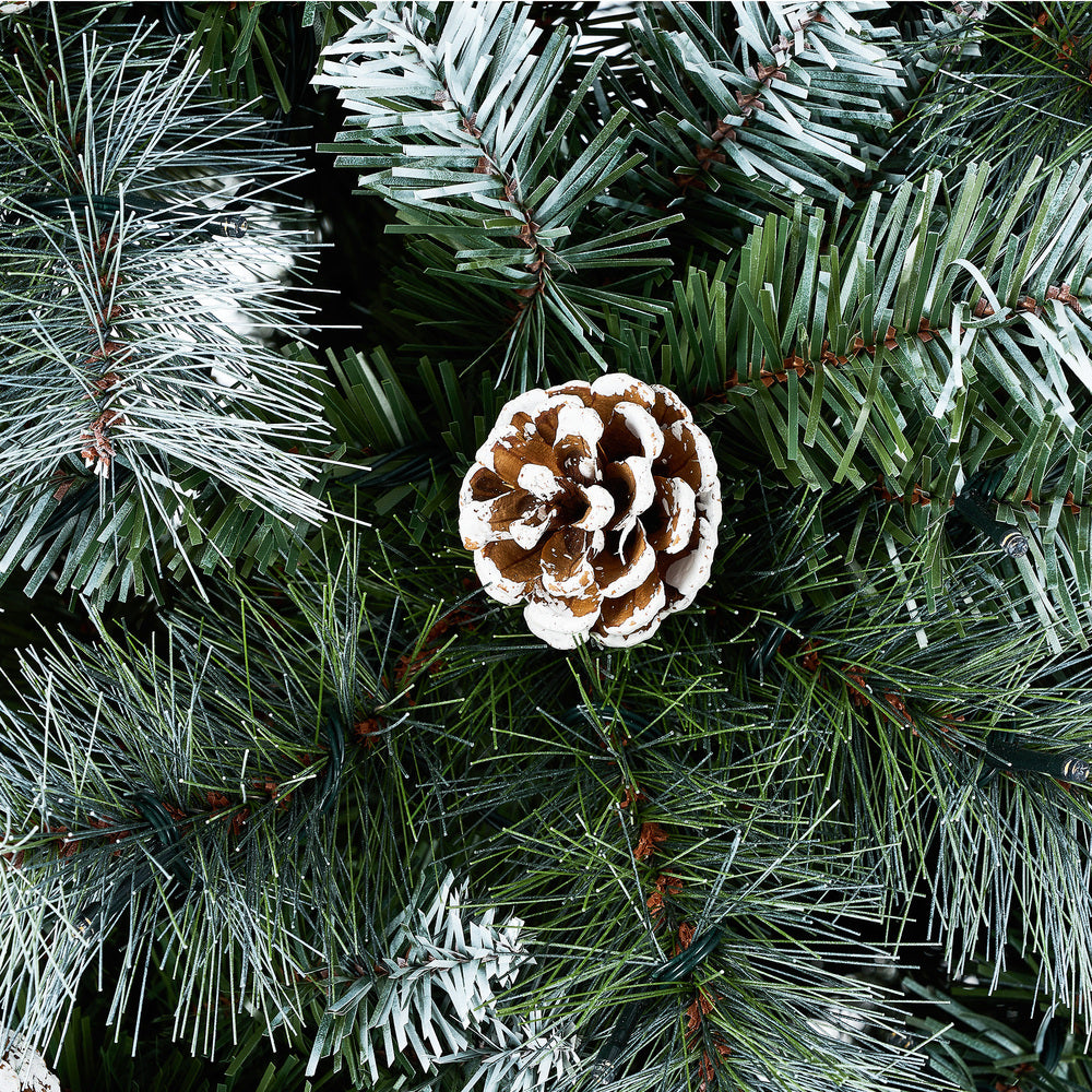 LED Christmas Tree 2.1M 7FT Pre-lit Light 8 Flash Modes Pine Cones