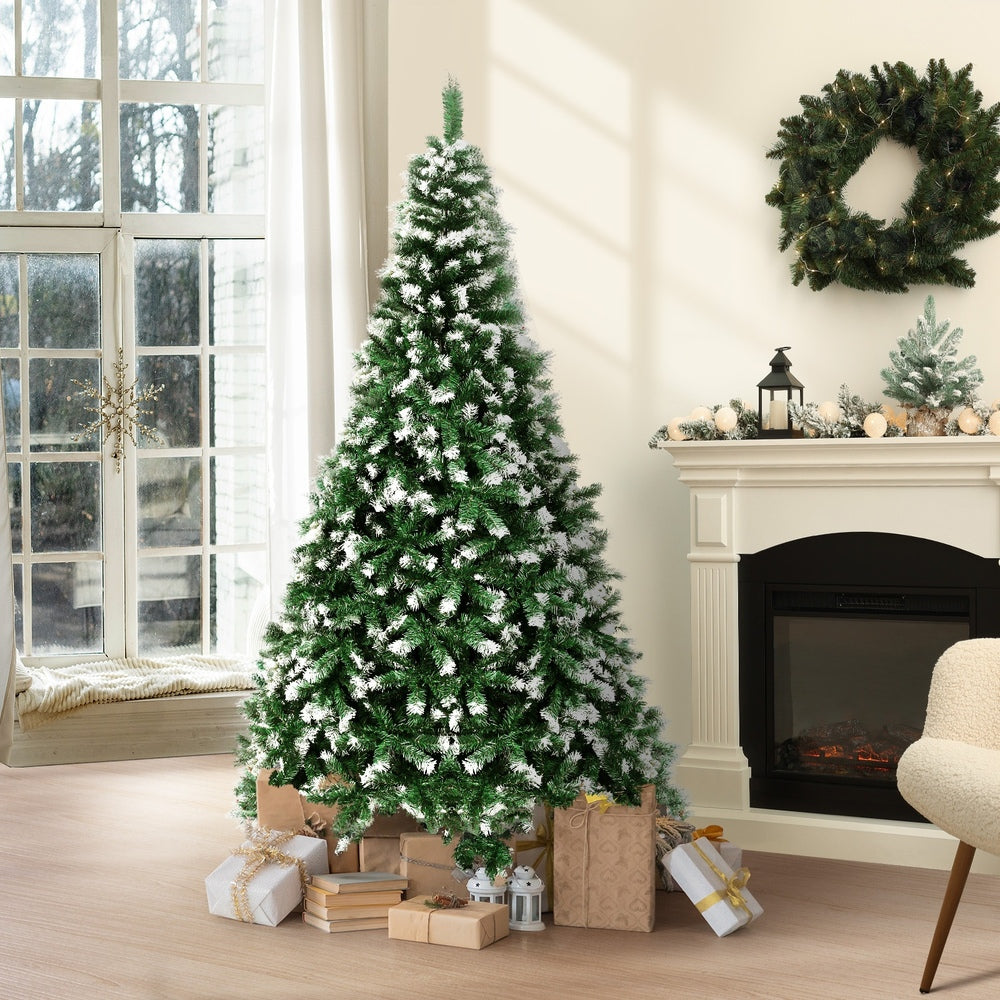 Christmas Tree Xmas Trees Snowy Decorations Green