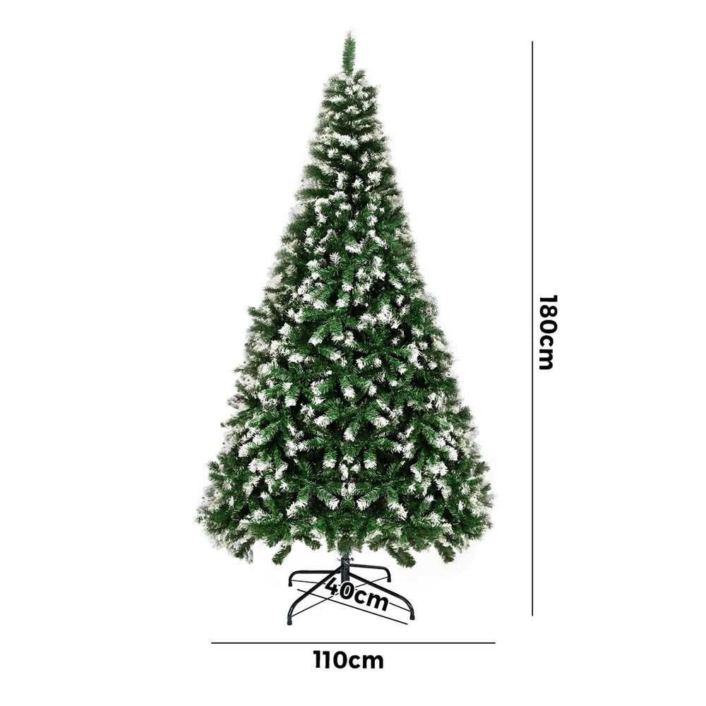 Christmas Tree Xmas Trees Snowy Decorations Green