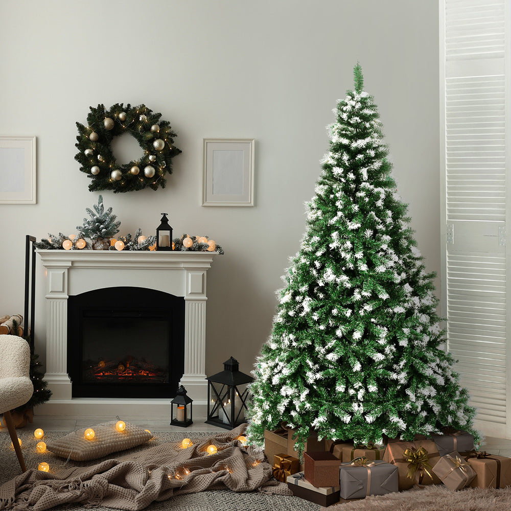 Christmas Tree Xmas Trees Snowy Decorations Green