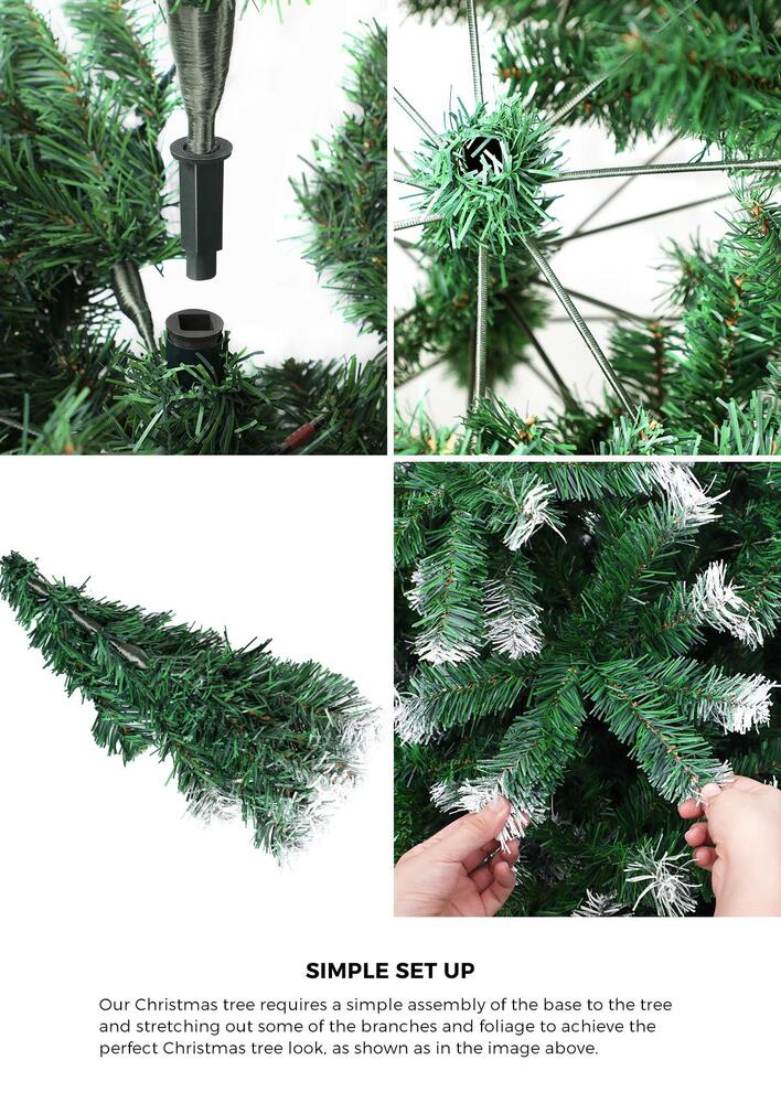 Christmas Tree Xmas Trees Snowy Decorations Green