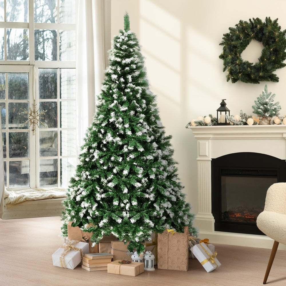 Christmas Tree Xmas Trees Snowy Decorations Green