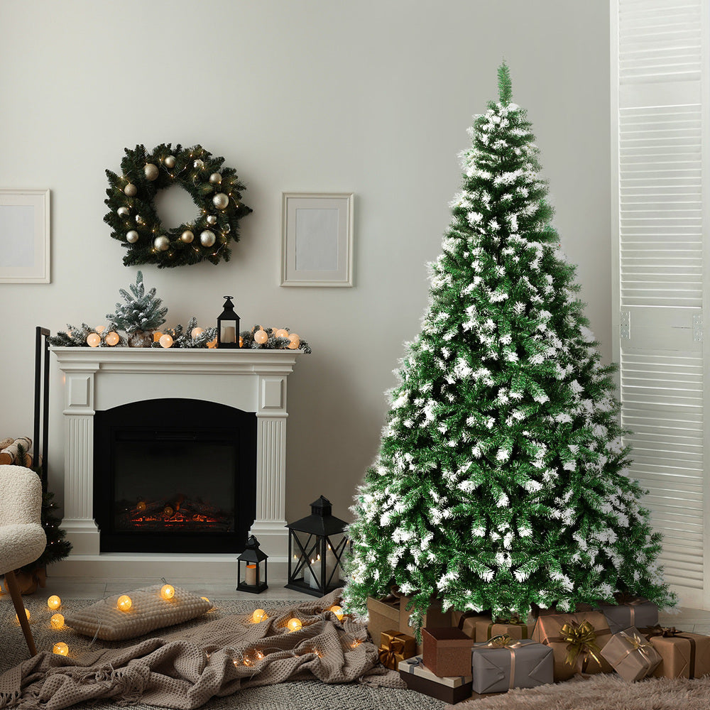 Christmas Tree Xmas Trees Snowy Decorations Green