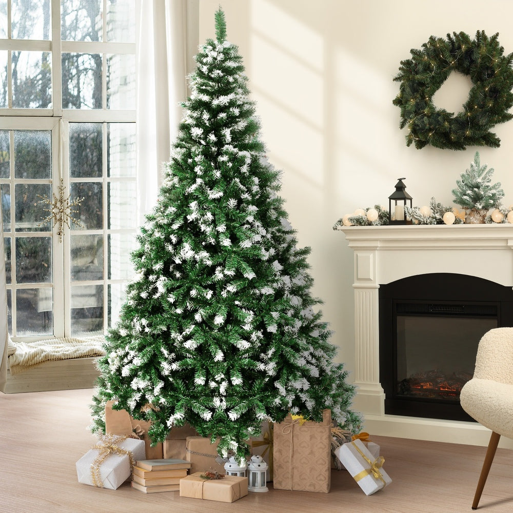 Christmas Tree Xmas Trees Snowy Decorations Green