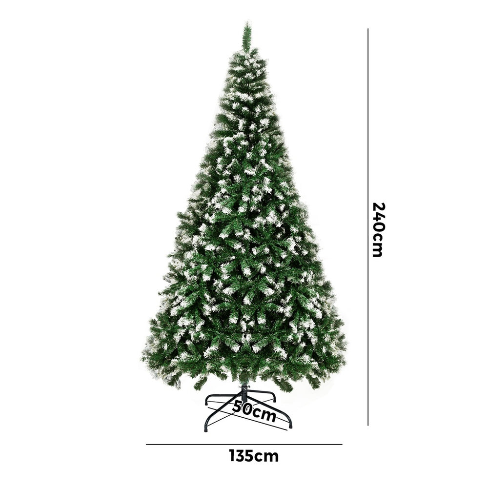 Christmas Tree Xmas Trees Snowy Decorations Green