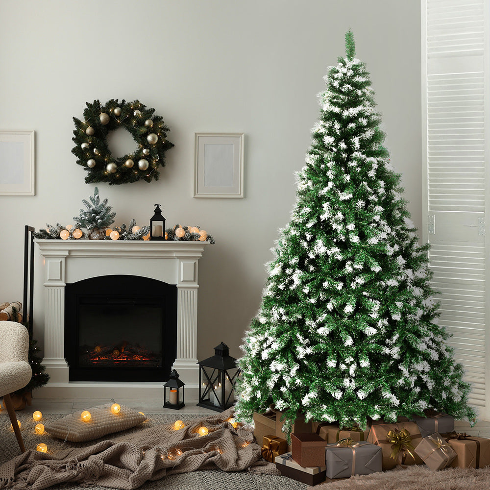 Christmas Tree Xmas Trees Snowy Decorations Green