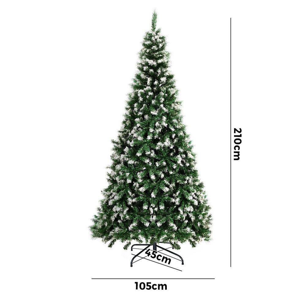 Christmas Tree Snowy Xmas Decorations Home Decor Green