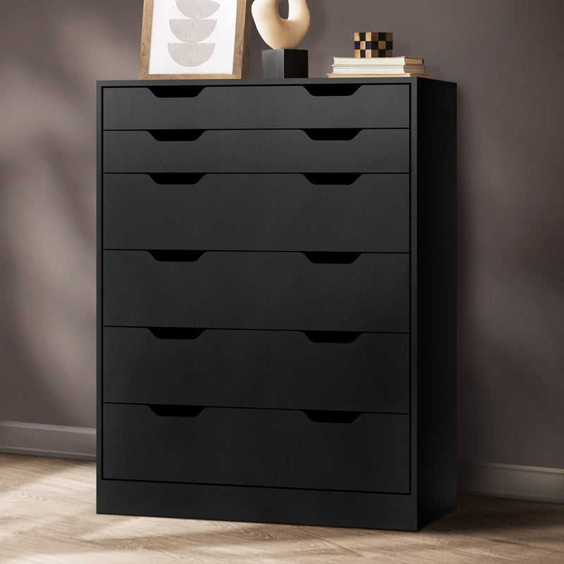 6 Chest of Drawers Tallboy Storage Cabinet Dresser Bedroom with Chest of Drawers - photo 8