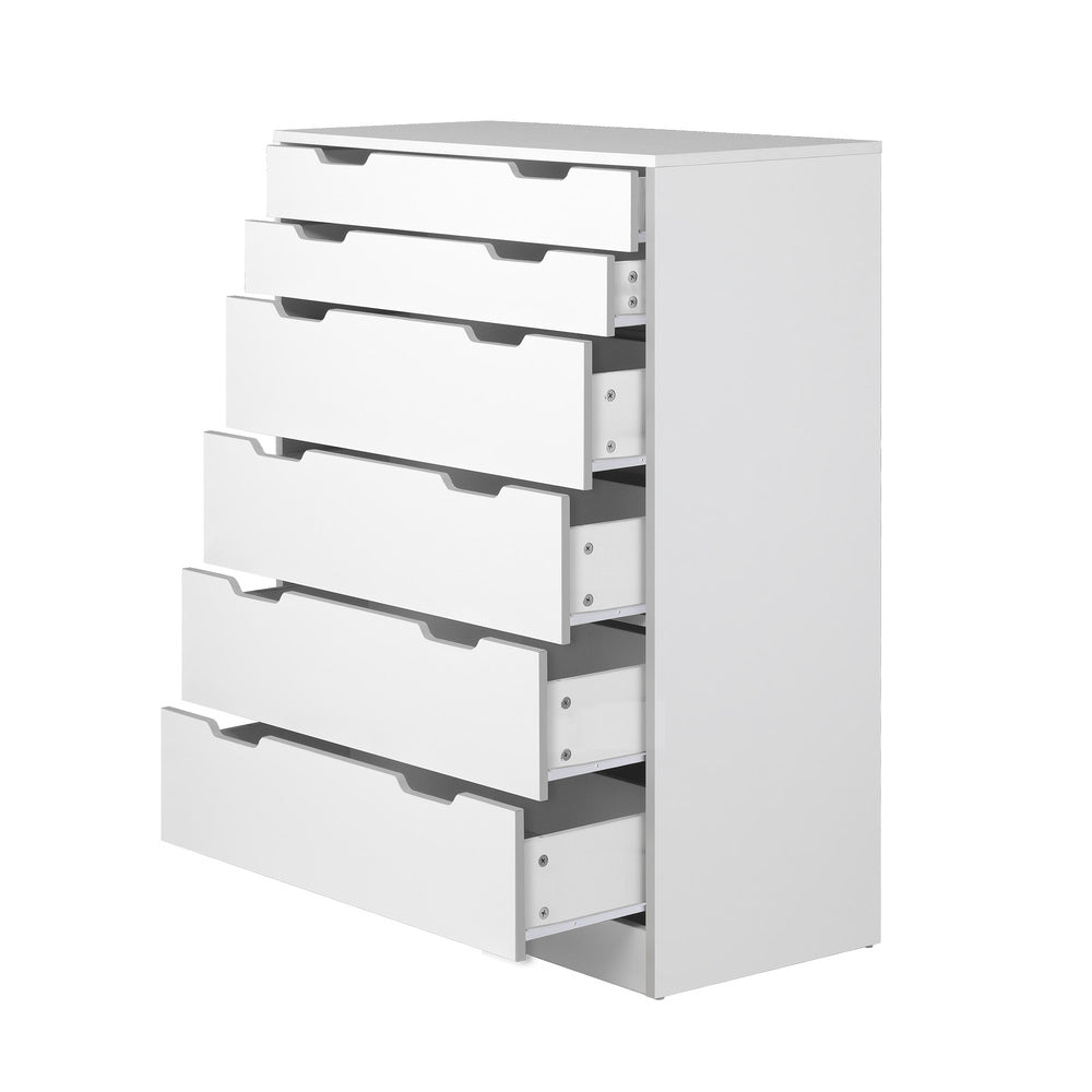 6 Chest of Drawers Tallboy Storage Cabinet Dresser Bedroom
