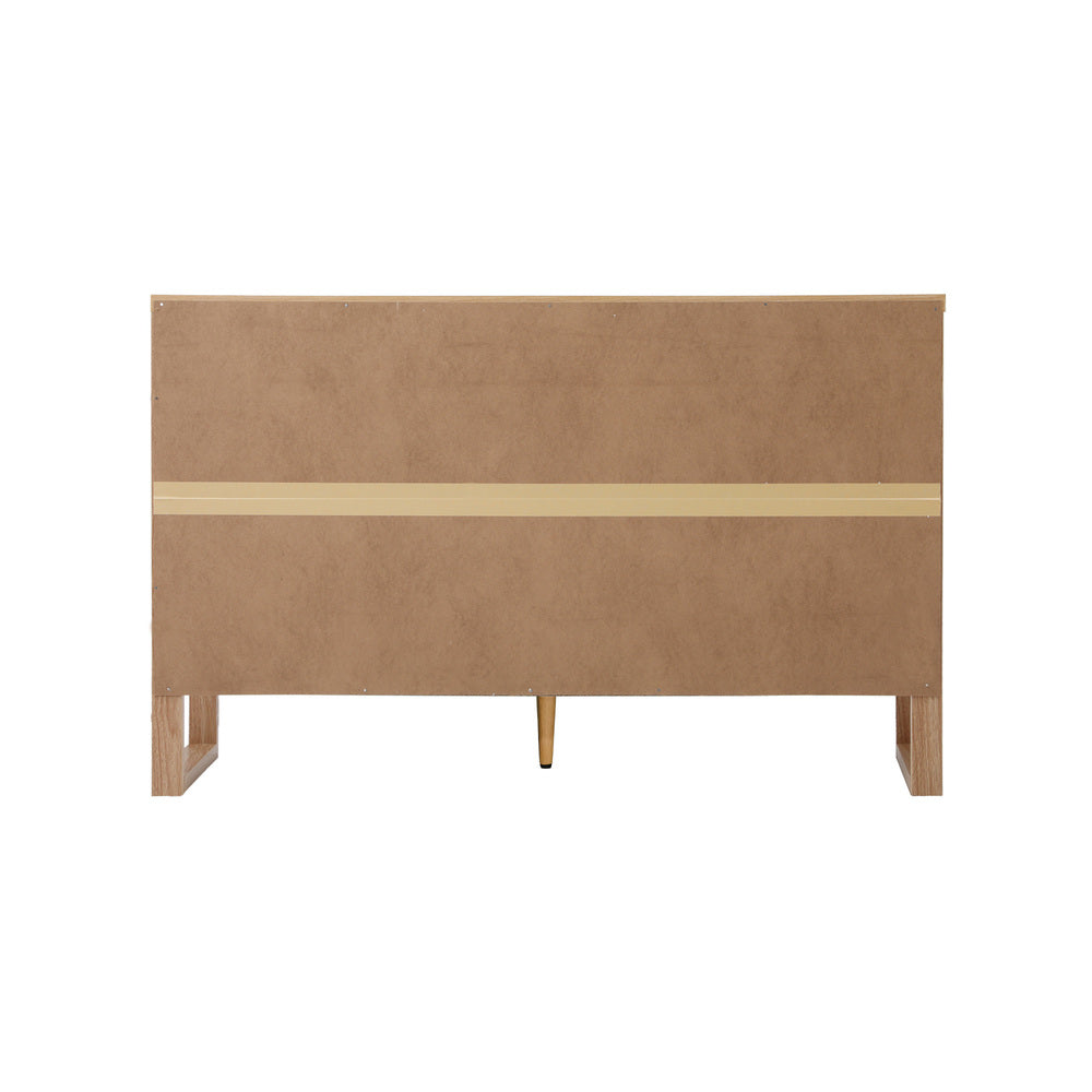 6 Drawer Chest of Drawers Natural Lowboy | Simpledeals