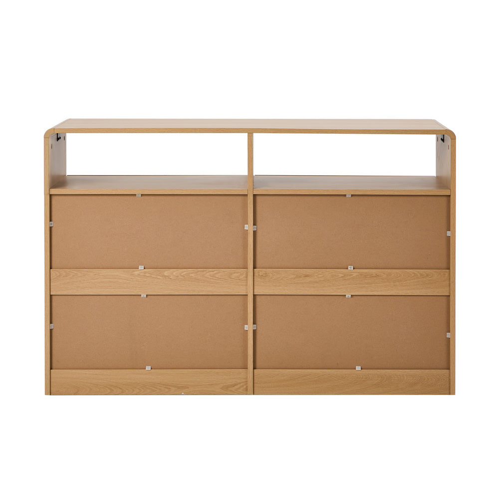 Natural 6 Drawer Chest 120x40x73cm