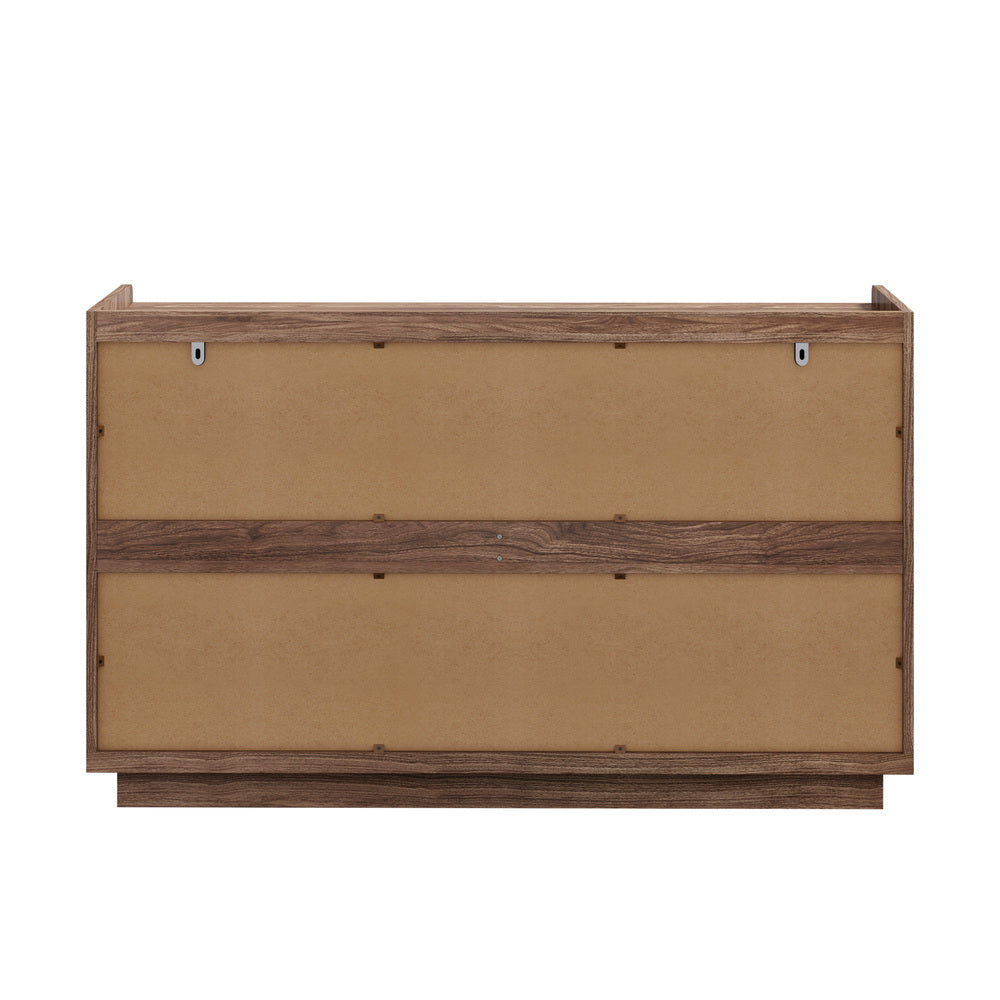 Chest Of Drawers Walnut Lowboy 120x39.5x73cm
