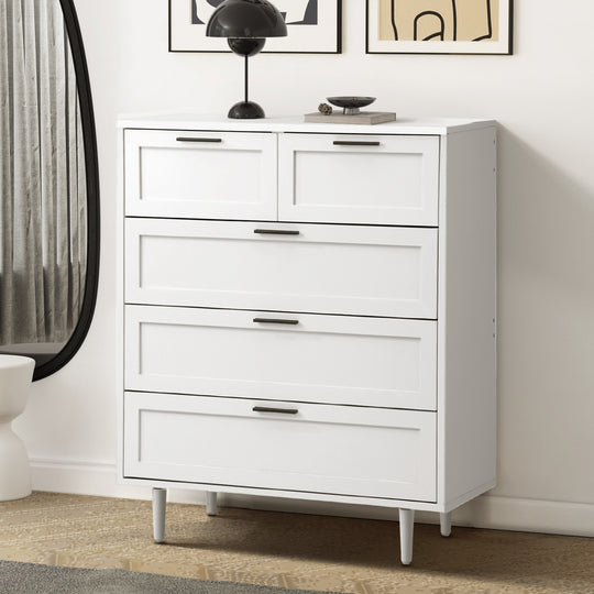 5/6/7 Chest of Drawers Dresser Tallboy Natural/White - Natural colour