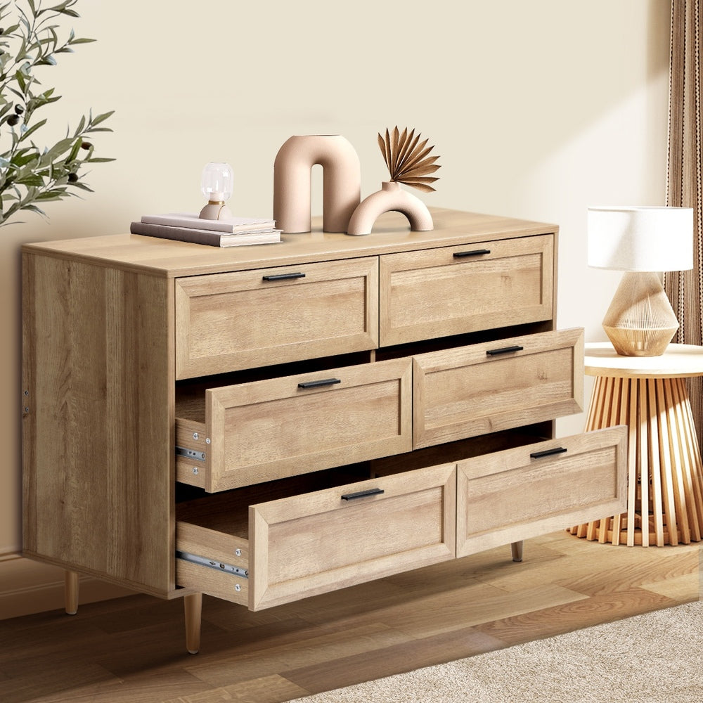 Chest of Drawers and 2 Bedside Tables Bedroom Set