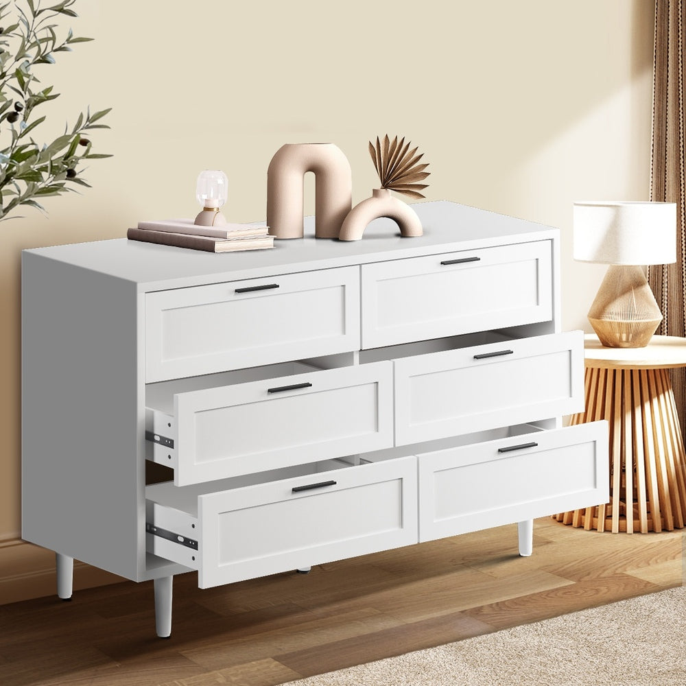 5/6/7 Chest of Drawers Dresser Tallboy Natural/White