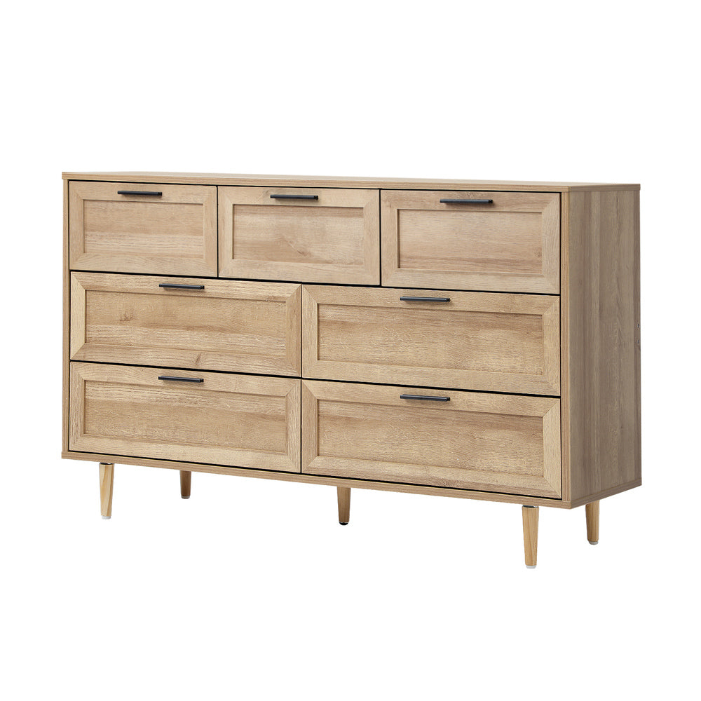 5/6/7 Chest of Drawers Dresser Tallboy Natural/White