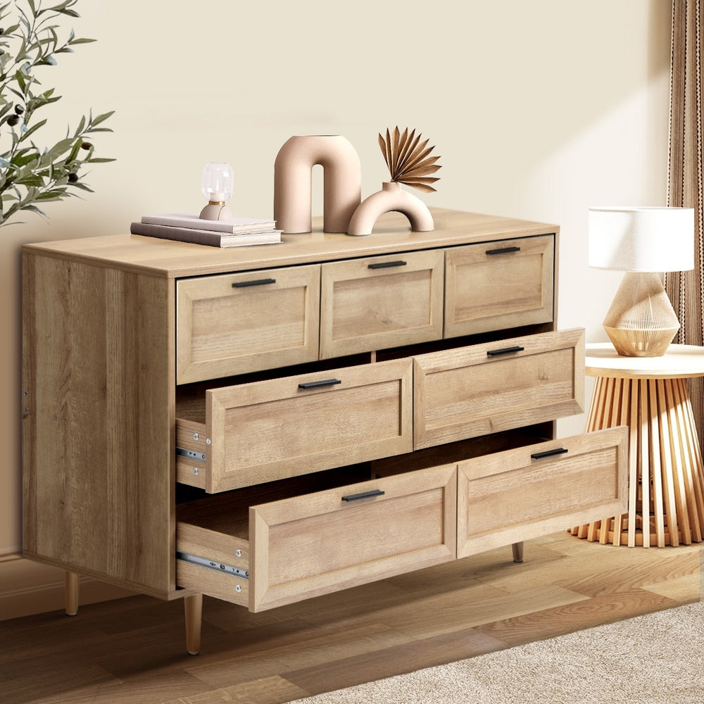 5/6/7 Chest of Drawers Dresser Tallboy Natural/White