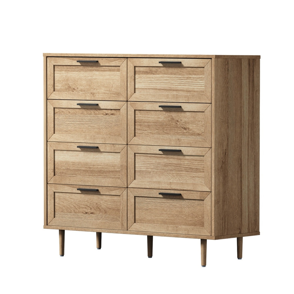 8 Drawer Tallboy Dresser Natural Wood | Simpledeals