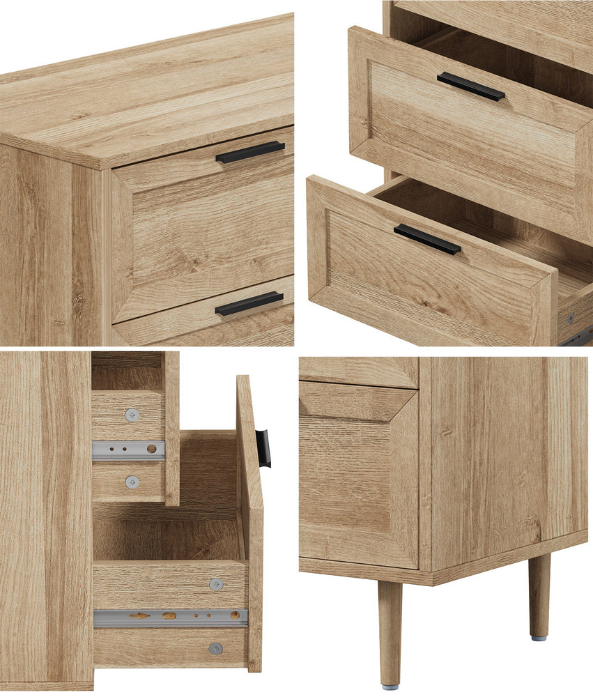 8 Drawer Tallboy Dresser Natural Wood | Simpledeals