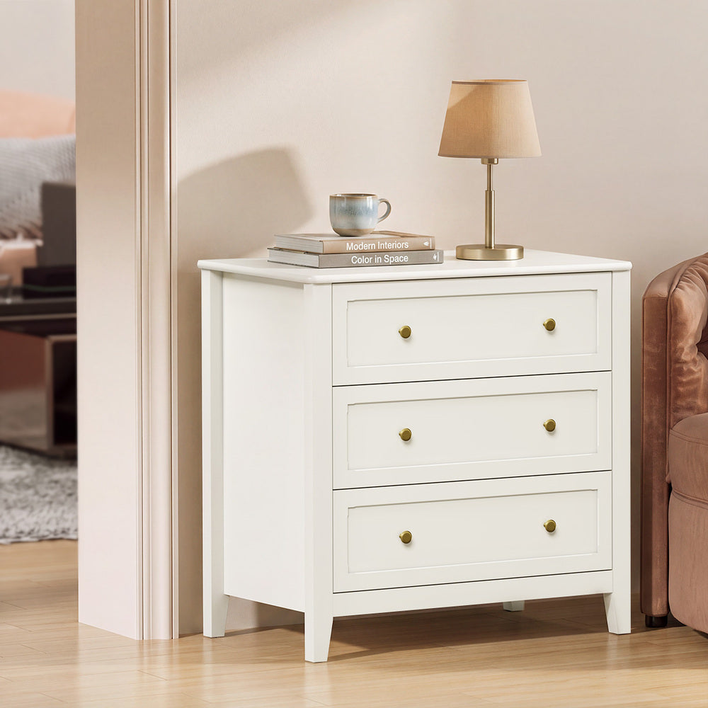 White Chest Of Drawers Storage 80x39.5x75cm