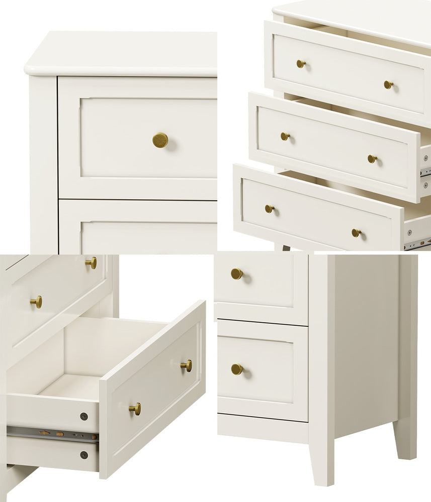 White Chest Of Drawers Storage 80x39.5x75cm
