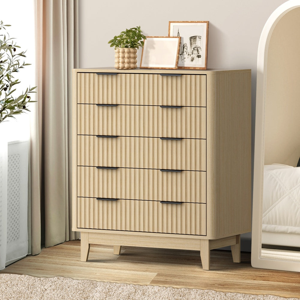 6 Chest of Drawers Dressers Lowboy Stripe Natural