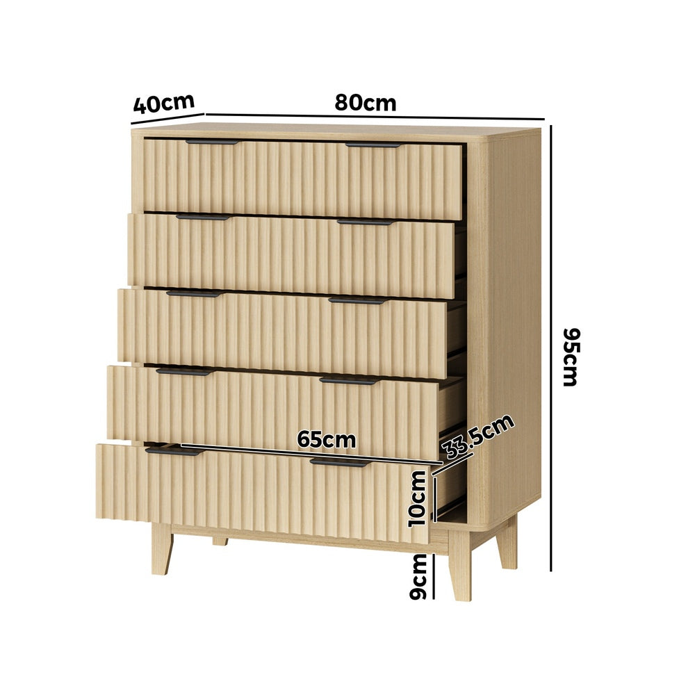 6 Chest of Drawers Dressers Lowboy Stripe White