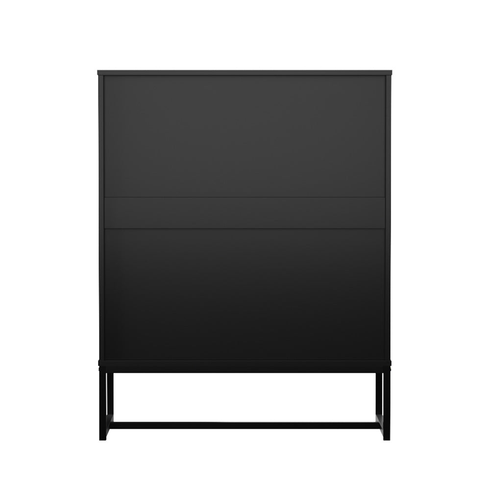 4 Chest of Drawers Tallboy Metal Black