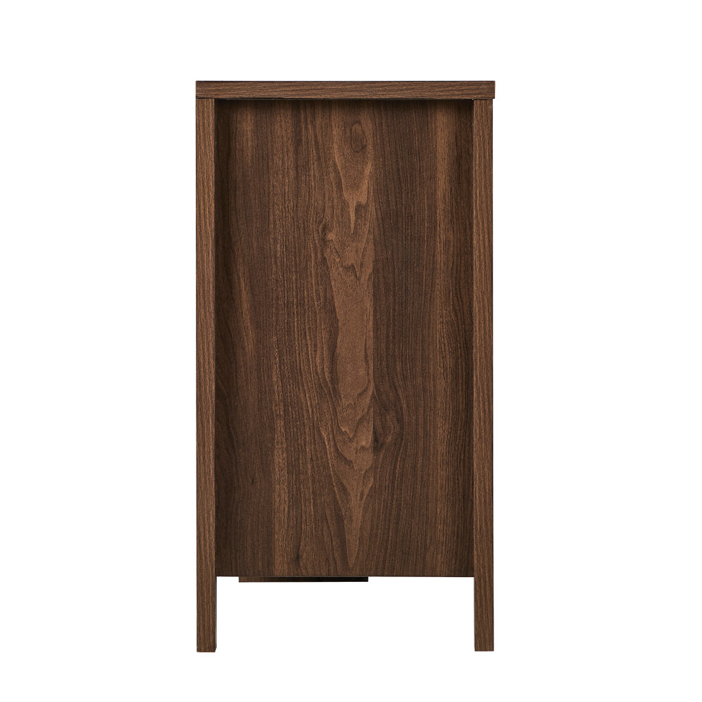 Chest Of Drawers Walnut Handle-Free 120x39x75cm