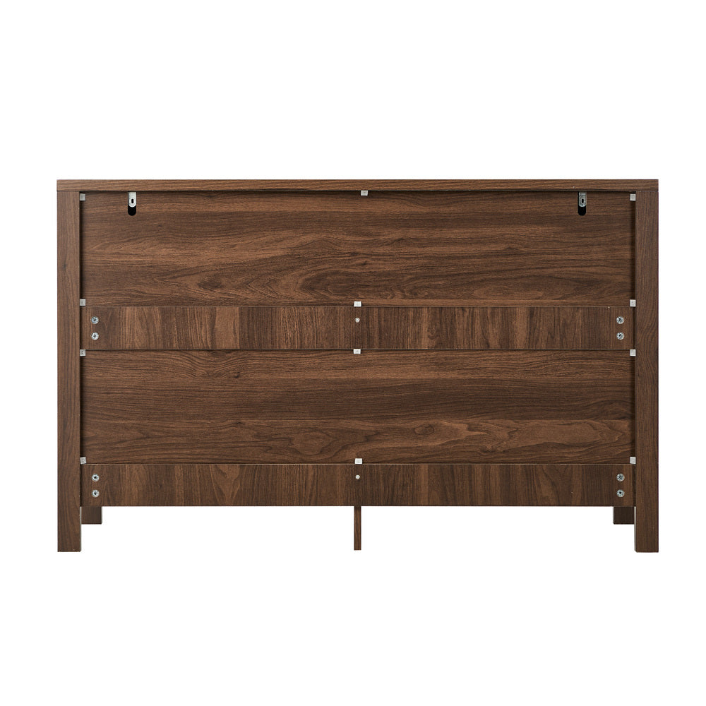 Chest Of Drawers Walnut Handle-Free 120x39x75cm