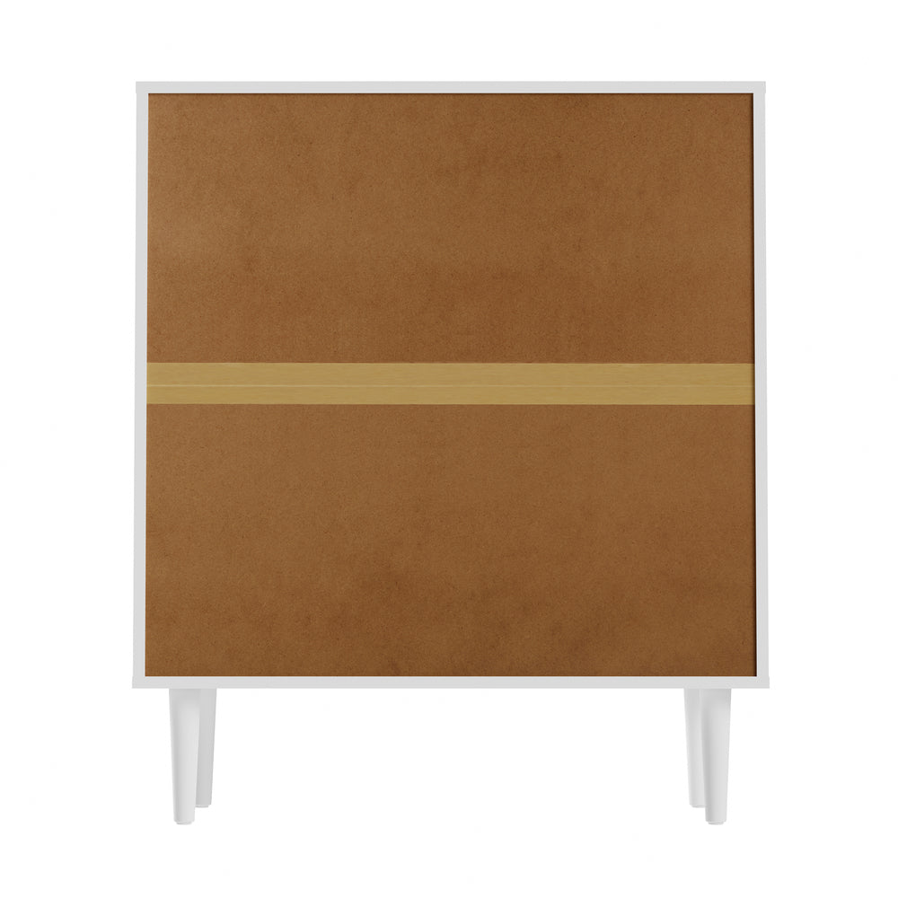 4 Chest of Drawers Tallboy White Gold