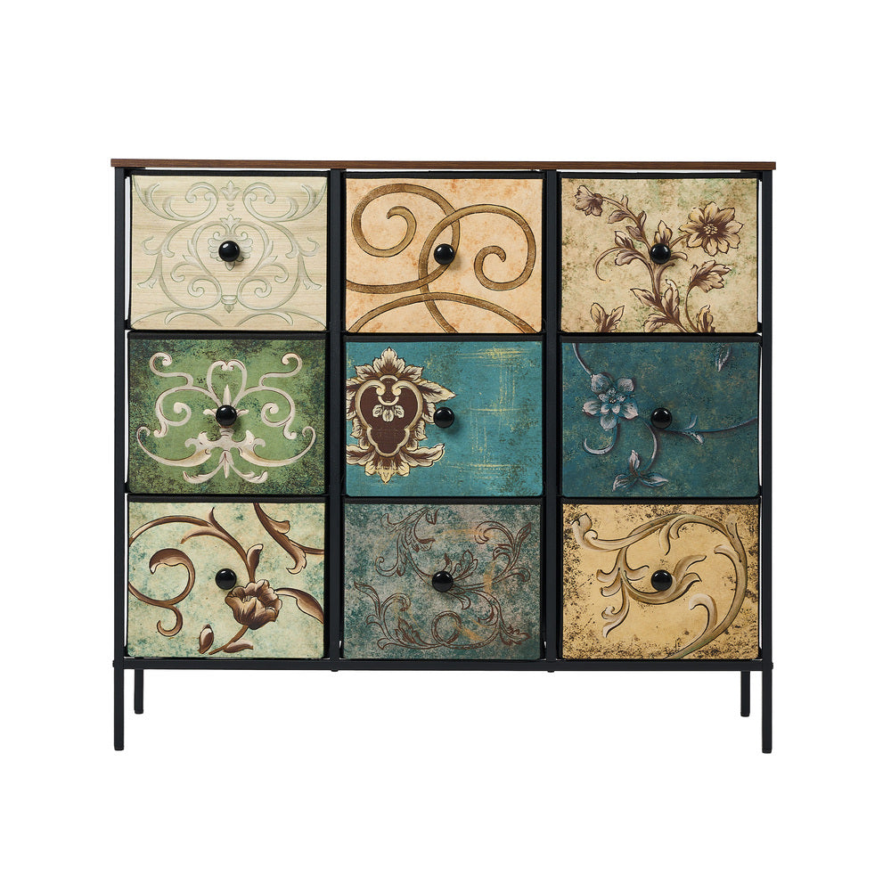 8 6 &9-Drawer Chest Fabric Tallboy Retro Vintage Dresser Bedroom Storage Organizer | Chest of Drawers - photo 23