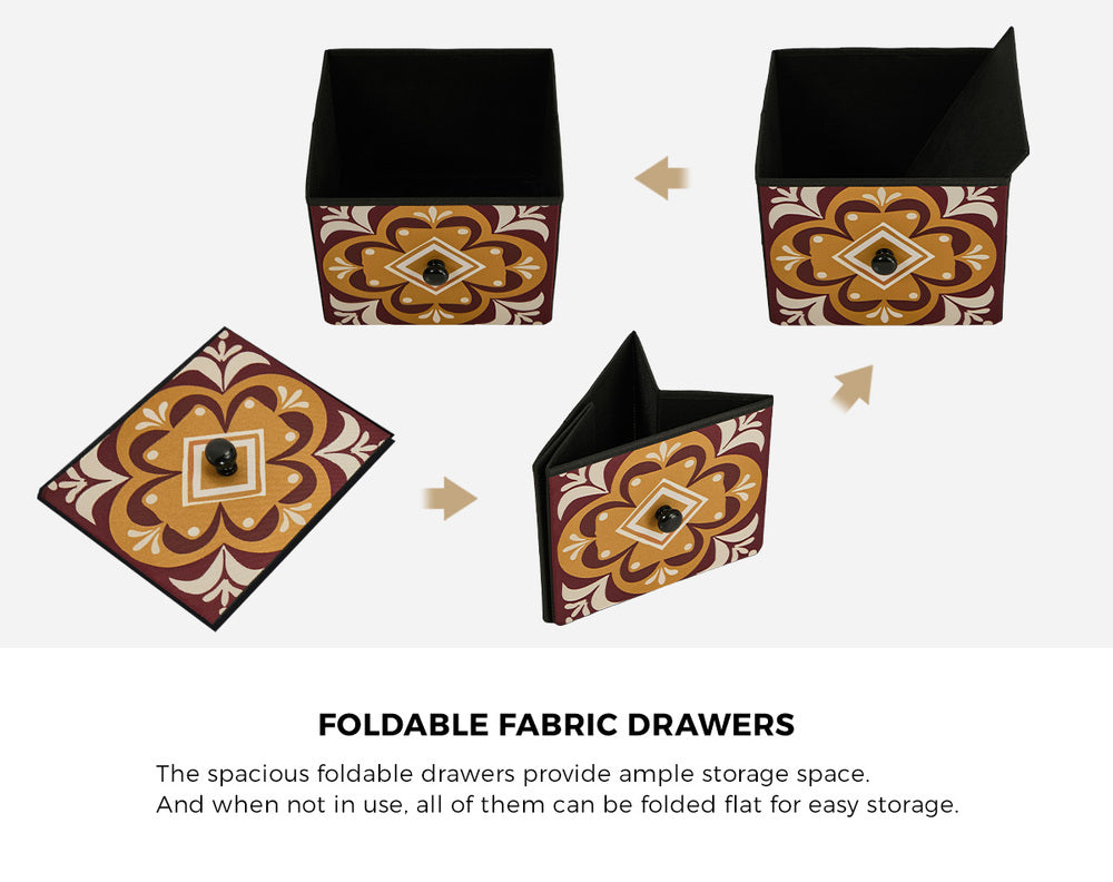 8 Drawer Tallboy Dresser Retro Fabric | Simpledeals