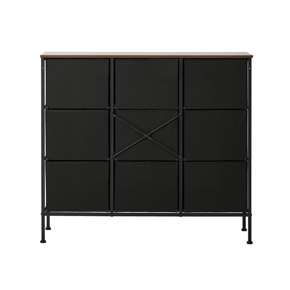 9 Drawer Retro Tallboy Fabric Dresser | Simpledeals