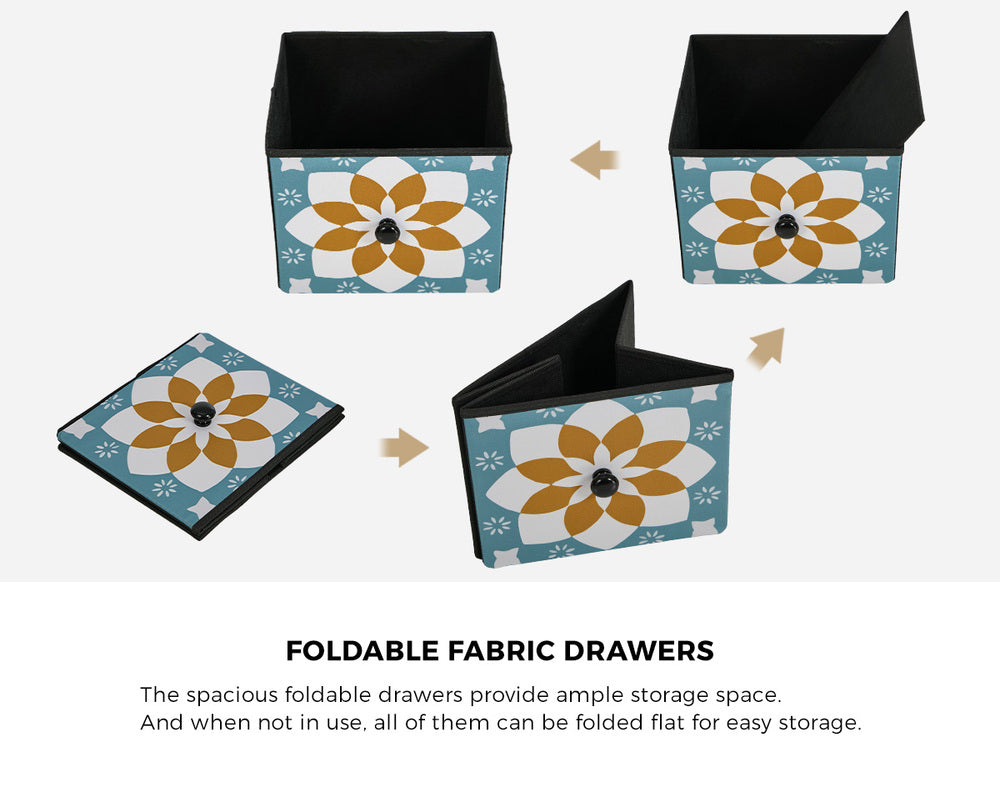 9 Drawer Retro Tallboy Fabric Dresser | Simpledeals