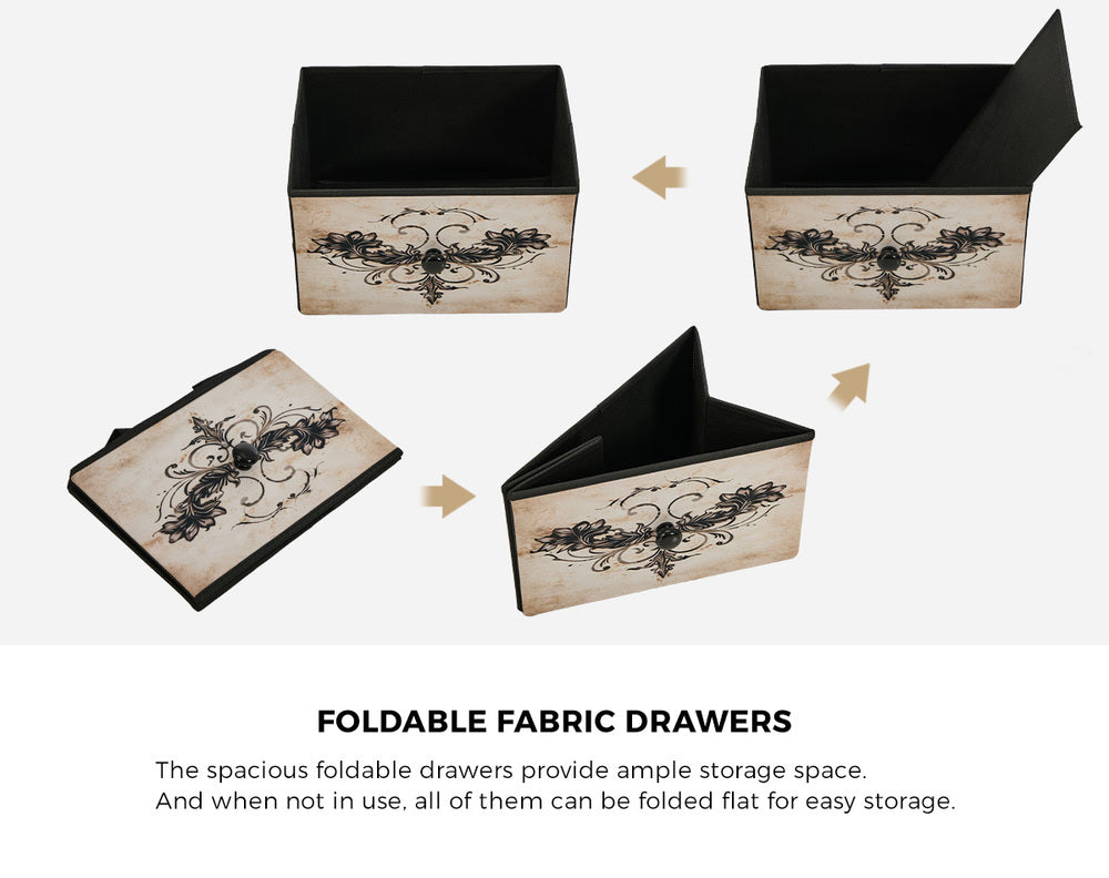 10 Chest Of Drawers Retro Tallboy Printed Foldable Fabric