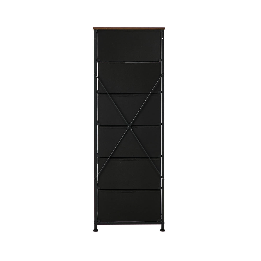 6 Drawer Retro Tallboy Fabric Storage | Simpledeals