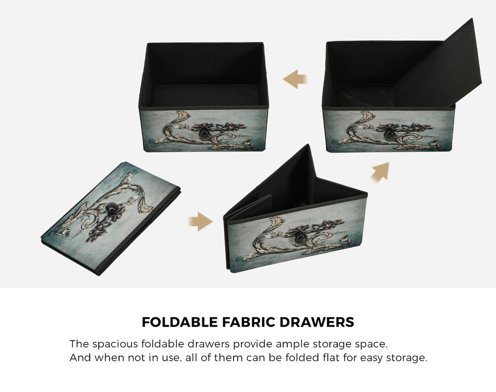 6 Drawer Retro Tallboy Fabric Storage | Simpledeals