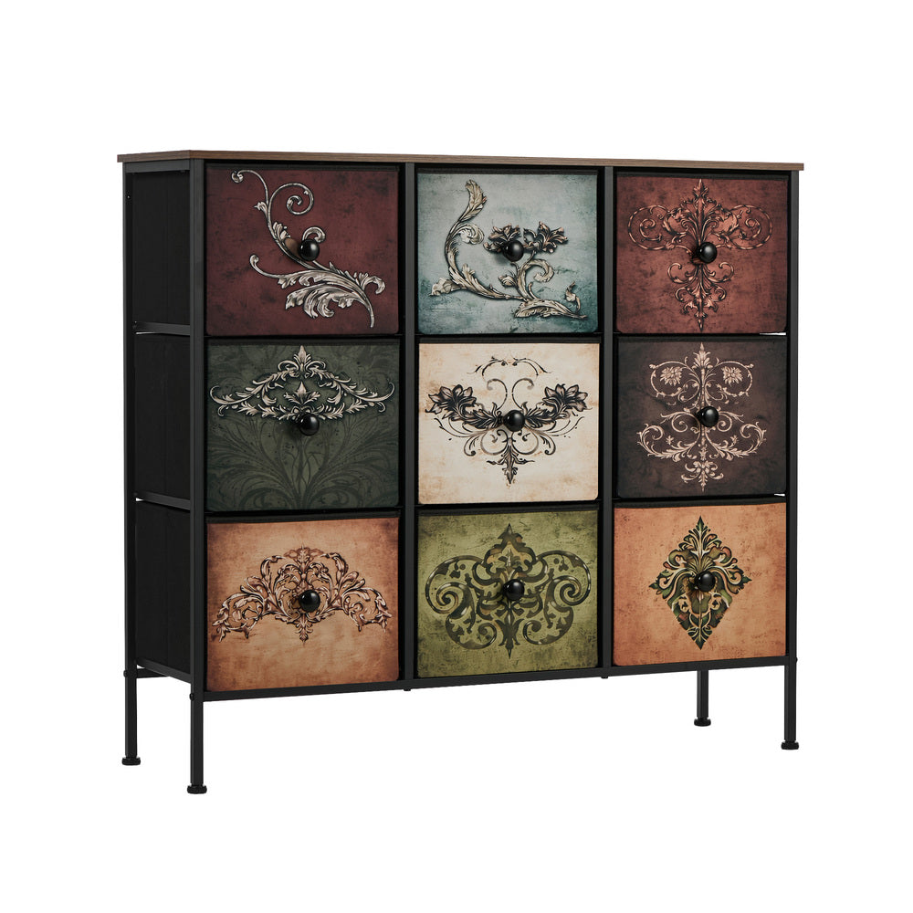 9 Drawer Retro Tallboy Foldable Fabric | Simpledeals