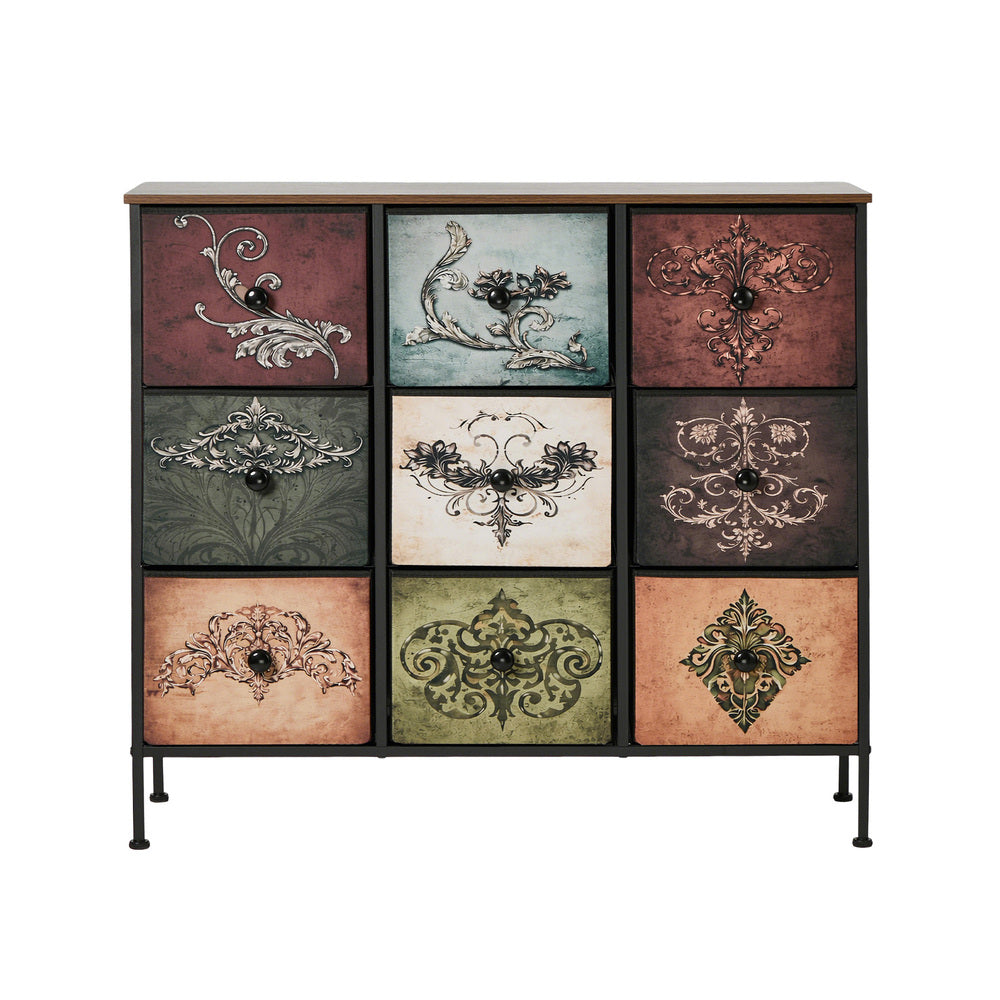9 Drawer Retro Tallboy Foldable Fabric | Simpledeals