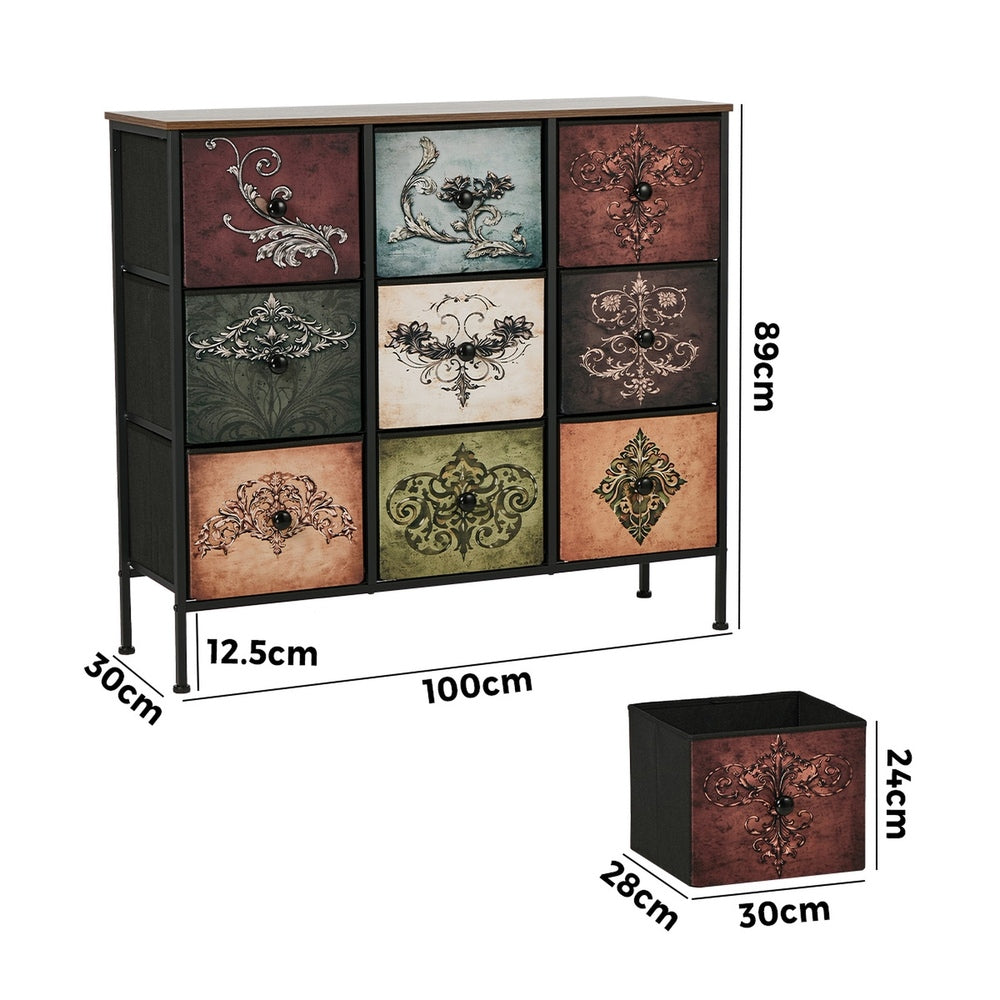 9 Drawer Retro Tallboy Foldable Fabric | Simpledeals