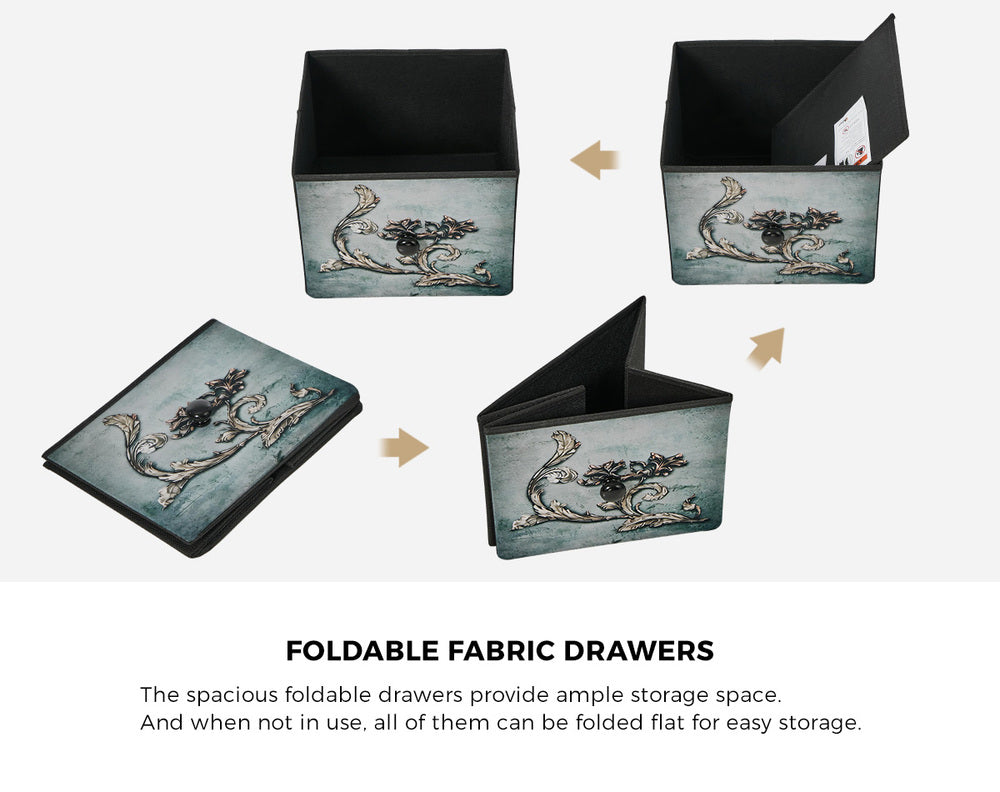 9 Drawer Retro Tallboy Foldable Fabric | Simpledeals
