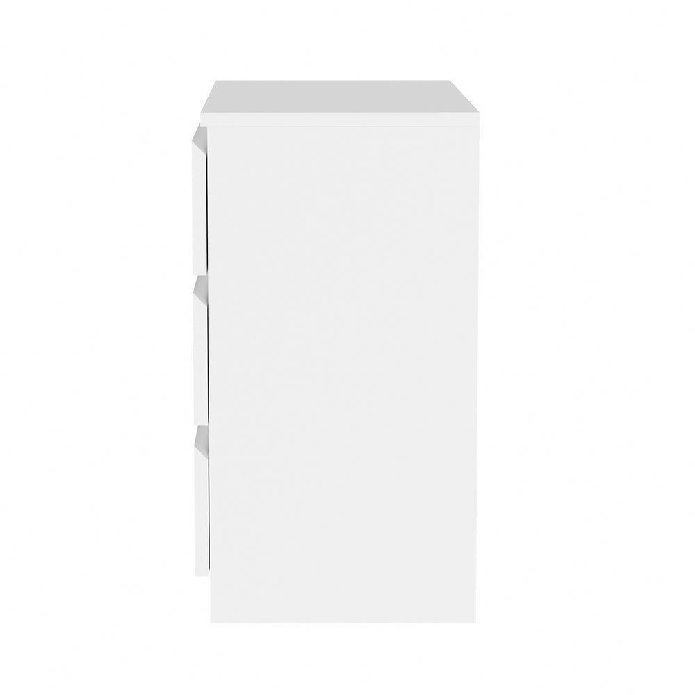 3 Chest of Drawers Lowboy Handle-Free White