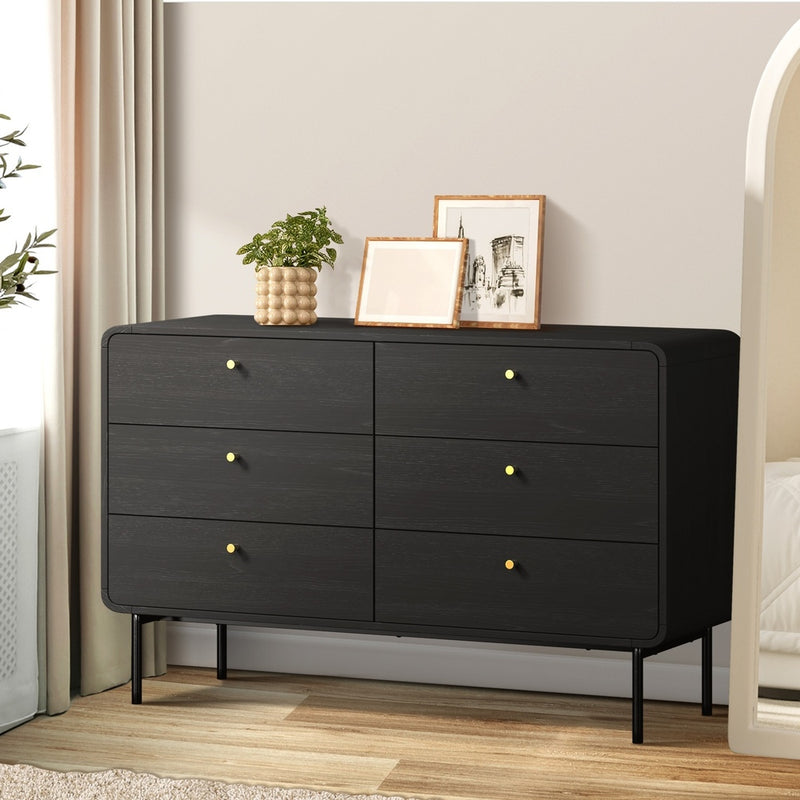 6-Drawer Chest of Drawers Tallboy Storage Cabinet