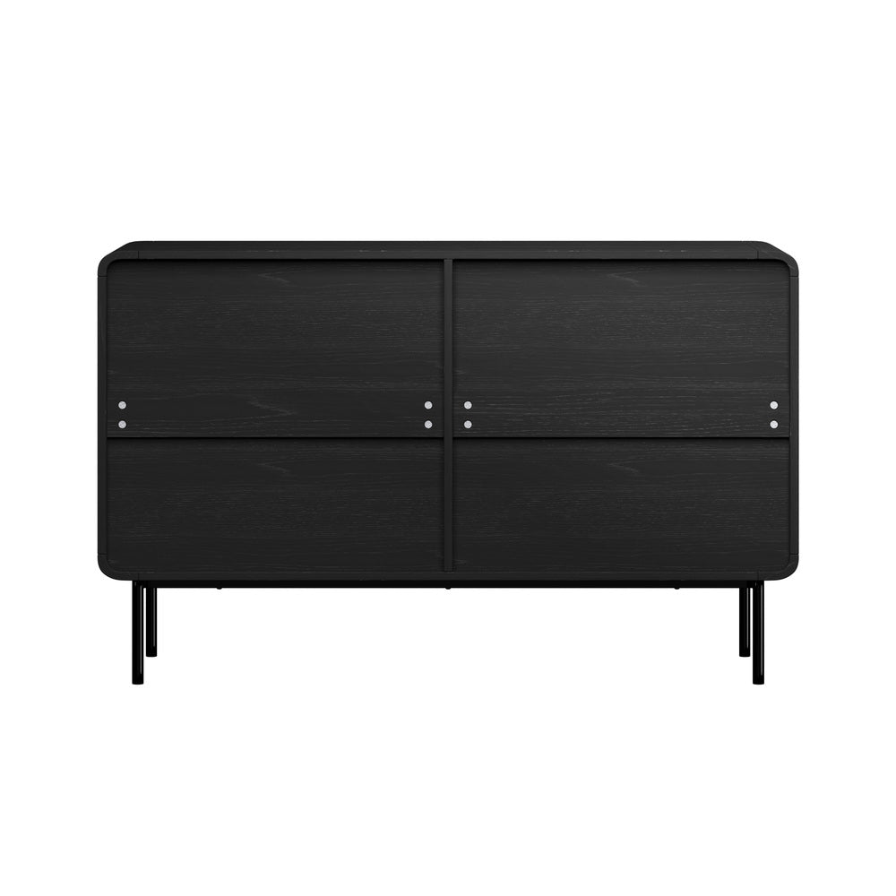 6-Drawer Chest of Drawers Tallboy Storage Cabinet Dresser Black