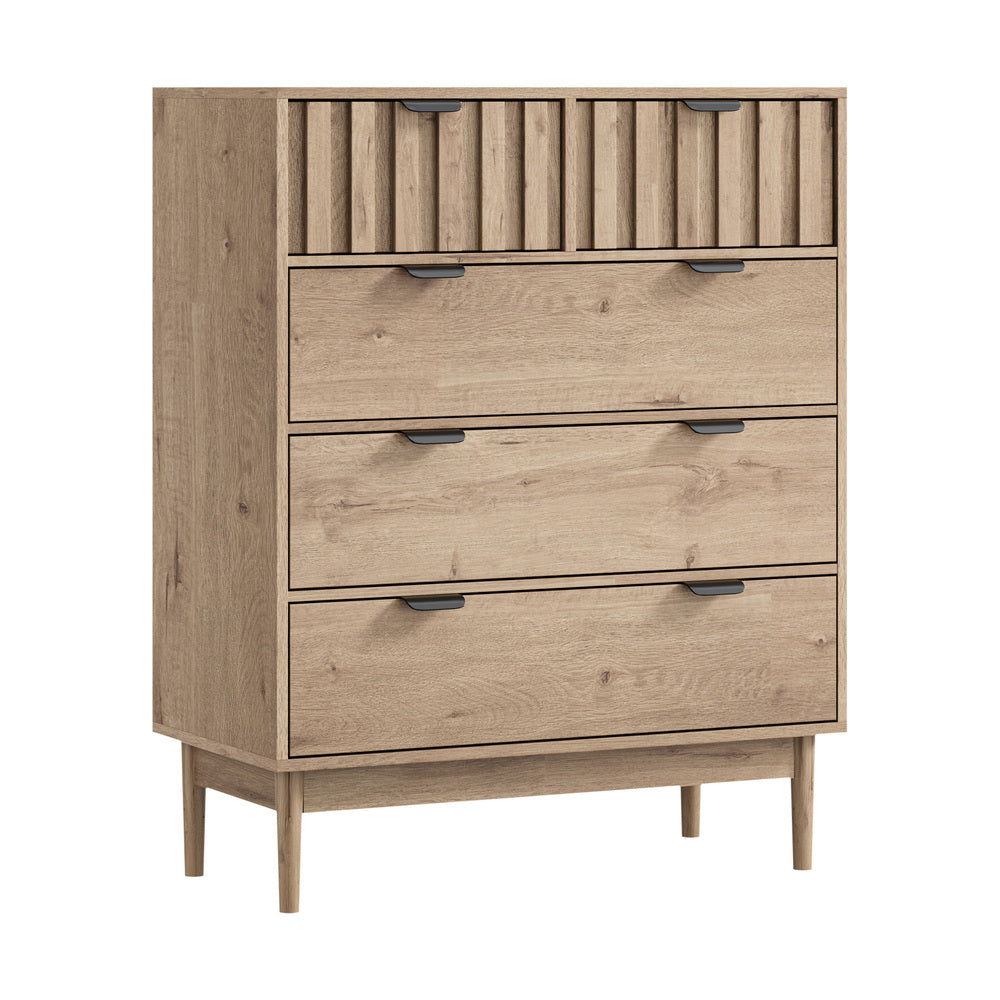 5 Drawer Tallboy Dresser Stripe Natural | Simpledeals