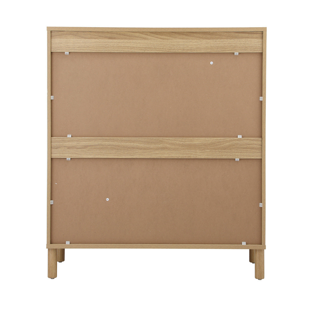 4 Chest of Drawers Rattan Dresser Natural